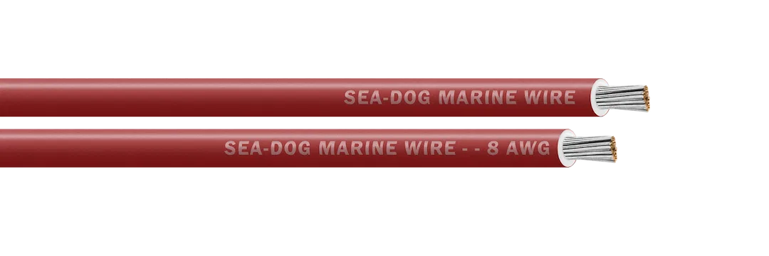 8008022 – SEA DOG Primary Wire, Stranded Conductor 8 Gauge Red 100 Foot Length Tinned Copper UL/ ABYC Certified